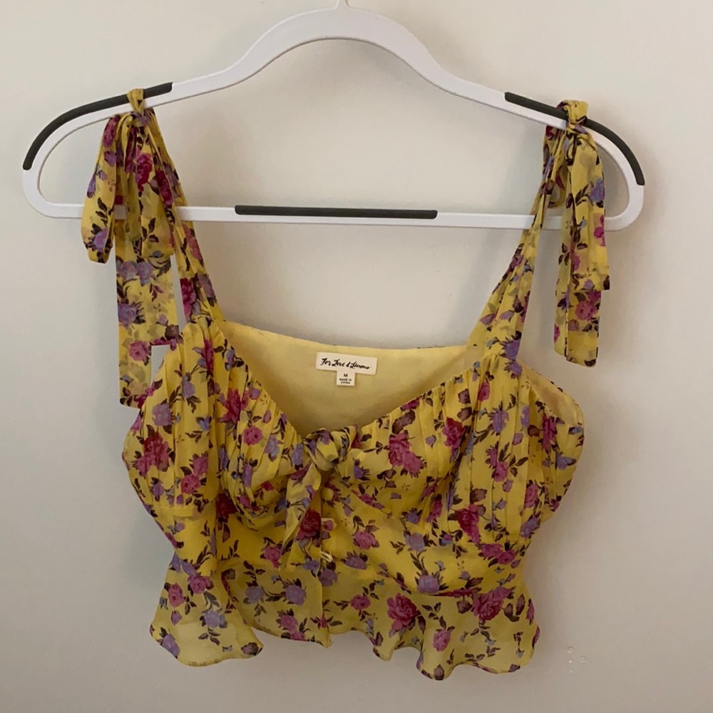 For love and lemons tie strap tank top